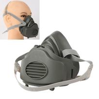 Reusable Respirator Dust Proof Rubber Breathable Washable Industrial Half Facepiece for Coal Mine Work 60PCS Filter Cotton Rubber/Silicone/Filter Cotton