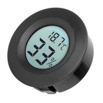 Mini Circular Embedded Digital LCD Thermometer Hygrometer Humidity Temperature Meter IndoorBlack Color: Yellow, Red, White, Blue, Green, Black (Opt