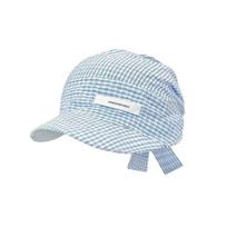 Plaid Sunscreen Headscarf Hat Rural Style Strappy Bandana Cap Fashion Headscarf Baseball Hat  Women mėlyna
