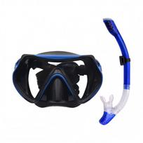 Full-Face Snorkel Mask With Dry Top Tube Silicone Frame Unisex Adult Diving Gear Swimming Pool Ocean Adventure Blue