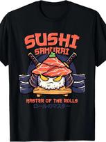 Kawaii Samurai Sushi Shirt for Japanese Anime Sushi Lover T-Shirt.jpgSame Style XL