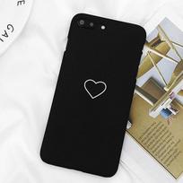 Iphone 6 7 6s Plus 5s Se Couple Painting Love Heart Phone Ultrathin Phone Case iPhone 6/6S juoda