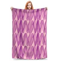 Magenta Abstract Pattern Blankets Multi-function Fleece Sofa Throw Blanket for Couch Bedding Office Throws Bedspread Quilt 75x90cm