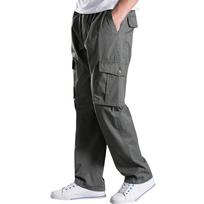 Cargo Pants For Men Baggy,Men's Parachute Cargo Pants Lightweight Pants Drawstring Loose Fit Hiking Casual Pants XXXL