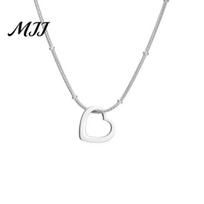 Stainless Steel Necklace Heart Charm for Her Love Symbol Multiple Pendant Snake Chain Elegant Jewelry Gift Women Girlfriend Wife Hollow 1pc