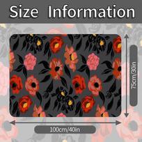 1pc Vibrant Floral Print Car Trunk Mat Interior Protection Trunk Liner Durable Floor Liner Safe and Practical Suitable for Daily 75*100cm