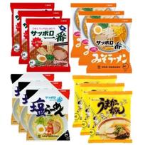 Sapporo Ichiban Populiarių Ramen Skonių Rinkinys Iš viso 12 Porcijų (Sojos padažas Miso druska Tonkotsu po 3 maišelius) Asortimentas