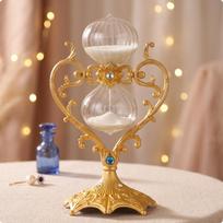 Hourglass with Heart Frame Tabletop Desktop Sand Timer Decorative Hour Glass for Decorators,