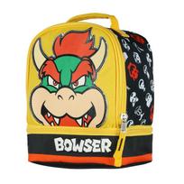 Nintendo Super Mario Lunch Box Bowser Insulated Dual Compartment Tote Bag