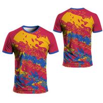 Man Gym Clothes Summer Quick Dry Printed T Shirt Fitness Running Training Tops Short Sleeve Badminton Clothing Sportswear Man S