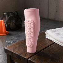 Shin Guard Sleeve Hexagonal Pattern Honeycomb Pullon Sports Protection for Football,