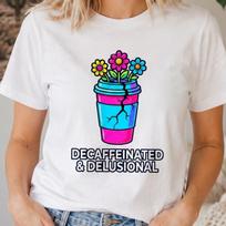 Funny No Caffeine Coffee Lover Tee, Sarcastic Barista Office Worker Shirt, Casual Cotton Apparel, Humorous Coffee Drinker Birthday Gift S