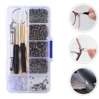 Eyeglasses Sunglass Repair Tool Kits With Screws Nose Pads Ear Hooks Screwdriver Nuts Optical Parts Assorted 1box