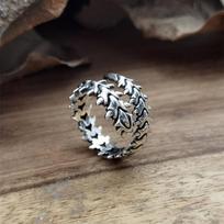 Punk skruzdėlynės žiedas paaugliui Metalinis Gotikinis Vintage Vyniojamas Poros Atidaromas Žiedas adjustable