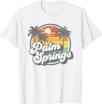Palm Springs California Beach Retro Vintage Vacation Gift T-shirt S