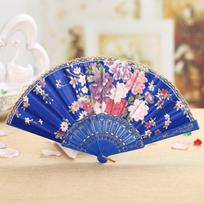 Dance Wedding Party Lace Silk Folding Hand Flower Fan One Size