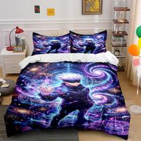 Anime Style Cosmic Warrior Bedding Set Bedding set (1 duvet cover, 2 pillowcases, duvet not included) 135x200cm