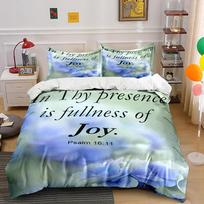 Psalm 16:11 Floral Bedding Set Bedding set (1 duvet cover, 2 pillowcases, duvet not included) 135x200cm