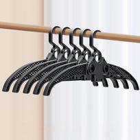 5 Pieces Wide Shoulder Folding Clothes Hanger Retractable Space Saving Portable Suit Hanger Plastic Non Slip juoda