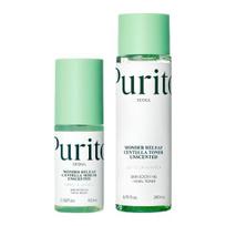 Purito Seoul Wonder Releaf Centella Toner+Serum Unscented Duo | Hydrating and Soothing Korean Skincare