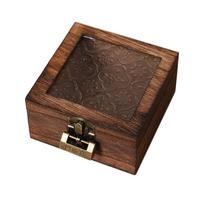 With Lock Wooden Jewelry Storage Box Frosted Glass Portable Vintage Jewelry Organizer Dust Prevention Jewelry Display