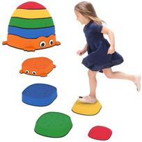 5PCS Sensory Stepping Stones for Toddlers, Frog-Shaped Kids Stepping Stones Set with Anti-Slip Edging for Ages 2-8 33.5 x 33.5 x 28 cm