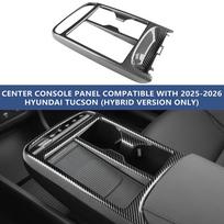 Carbon Fiber Style Center Console Cover for Hyundai Tucson NX4 2025 2026 Hybrid One Size juoda