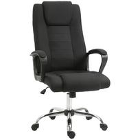 Office Chair Ergonomic Desk Chair with Armrest, Height-Adjustable Swivel Chair with Linen Look, Padded Computer Chair, Black 76 x 62 x 119 cm juoda