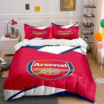 Arsenal Logo Red Bedding Set 3-Piece Bedding set (1 duvet cover, 2 pillowcases, duvet not included) 135x200cm