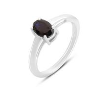 Sidabrinis žiedas su natūraliu safyru 1,025 ct, gaminio svoris 2,59 g (2164920) 17.5 safyras