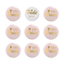 Plastic Bride To Be/Team Bride Badges for Bridal Shower Wedding Decoration Bridesmaids Gift Bachelorette Party Supplies