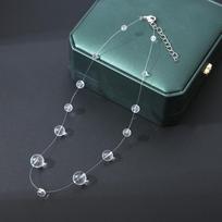 Morning Dew Crystal Beaded Choker - DIY Handmade Transparent Clavicle Necklace