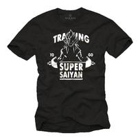 Cool GYM Men's T-Shirt with Training To Go Super Saiyan - Men's Nerd Shirt S