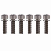 6pcs Titanium Alloy M5 x 18mm Bolts Screw With Washers Set For MTB Bicycle Stem Titanium