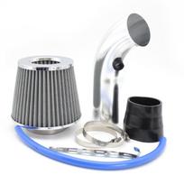 Auto Cold Air Intake Pipe 76mm 3 Inch Universal Turbo Filter Aluminum Automotive Air Filter Induction Flow Hose Pipe Kit 1 sidabras