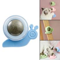 Interactive Catnip Ball Toy ,Cleaning ,W/ Healthy Edible Licking Balls ,Cats Toys for Kitten Kitty mėlyna
