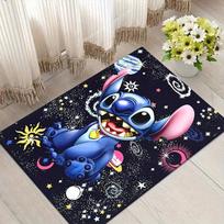 1 vnt. Disney Lilo ir Stitch rašto kilimas Plotas kilimas Neslystantis kilimas Skalbiamas rankomis Grindų kilimėlis Tinka svetainei Miegamajam Namų dekoravimui 60cm by 90cm