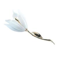 Sophisticated Magnolias Flower Brooch White Tulips Pin Decoration for Women’s Coats Backpack Hat Jewelry Accessories 1