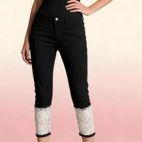 Women's Mid- Stretch Jeans Fashion Straight Leg Denim Pants With Pockets L juoda
