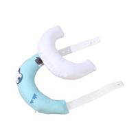 Breathable Cotton Baby Pillow Crescents Shape Neck Support Cartoon Pattern Bedding Pillow for Newborns