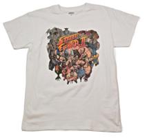 Street Fighter 2 Video Game Inspired Short Sleeve White 100% Cotton T-shirt Mens Tees Top S