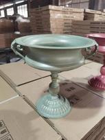 Retro Vintage Big Creative Vase Villa Courtyard Garden Balcony Metal Ironwork Flower Pot Home Furnishings Decorate Ornaments žalia