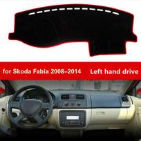 Automobilio prietaisų skydelio dangtelis skirtas Skoda Fabia 2008-2014 Kairėje vairuojant Apsauginis neslystantis kilimėlis Prietaisų skydelio kilimėlis Automobilio apsauga nuo užsiteršimo raudona