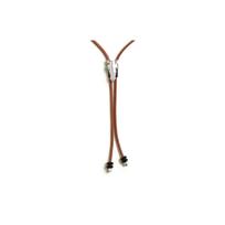 Hermes Destrier Polo Tie Horn Leather Metal Palladium Plated Necklace Men necklace Brown H077344FP00 F,Brown
