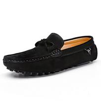 K1008 Men's Suede Moccasin Loafers - Casual Slip-On Driving Shoes for Spring/Summer, Low-Top, Flat Bottom, Large Size 47 juoda