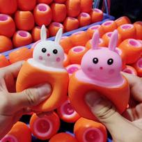 Funny Pop-Up Slow Rebound Squishy Cheese Mouse Cup Hand Antistress Reliever Squirrel Cup Toys for Children Adults