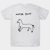 White Pony T-Shirt New Spring/Summer Arrivals Regular Fit Casual Streetwear Graphic Y2K S įvairiaspalvis