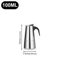 Kavinukas Moka kavinukas Nerūdijančio plieno 2/4/6/9 puodeliai Moka Espresso Latte Viršutinis filtruojamas kavinukas virtuvei
