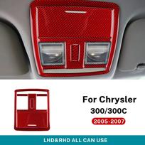 Soft Carbon Fiber Vinyl Wrap for Chrysler 300 300C 2005 2006 2007 Interior Trim Dashboard Door Panel Decal Sticker LHD RHD Auto. raudona