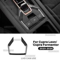 Carbon Fiber Gear Shift Collar for Cupra Formentor/Leon 2025-2026 Interior Trim Black Carbon / For Cupra Leon juoda